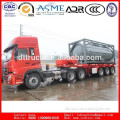 Low Price Factory 40ft 20ft Container Skeleton flatbed semi trailer